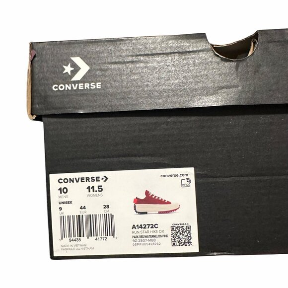 ⭐Converse Run Star Hike Platform Color Pop Sz 10 Men's Shoes Sneaker Red A14272C - Picture 7 of 8